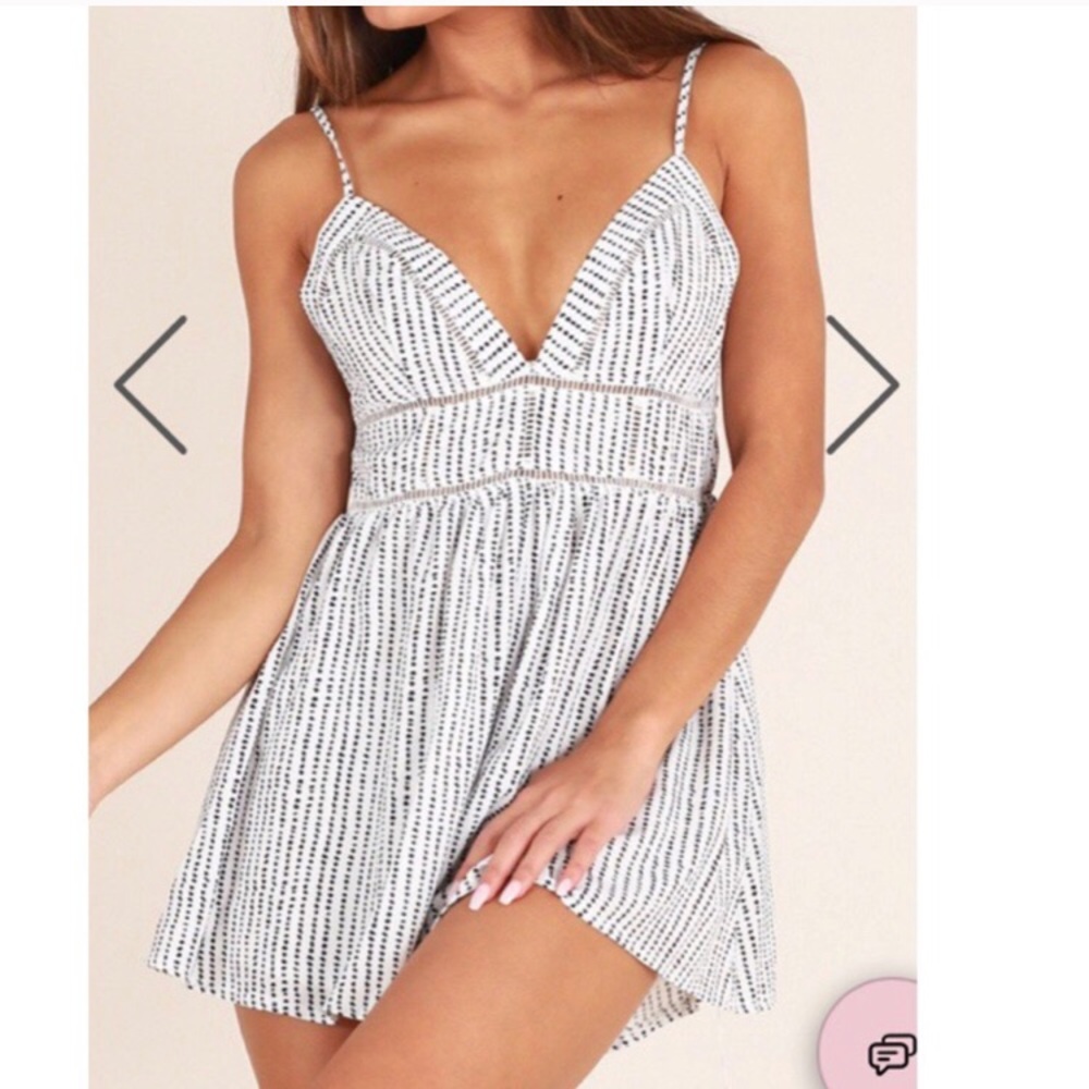 ADORABLE NWT black and white romper!